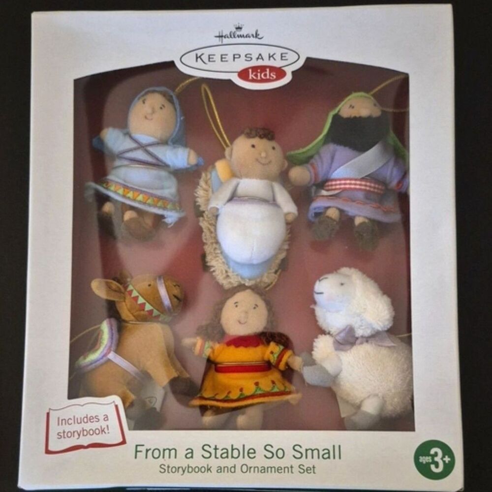 Hallmark Keepsake From a Stable So Small Storybook 6 Ornament Set 2004 NIB NOS